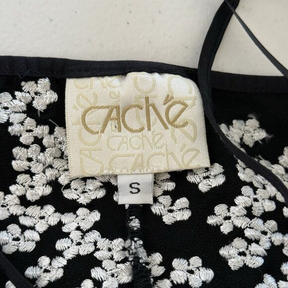 VTG 90s Y2K Cache Maxi Dress Gown Sz S Prom Slinky Fairy Whimsigoth Embroidered - Picture 5 of 9